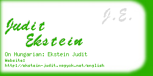 judit ekstein business card